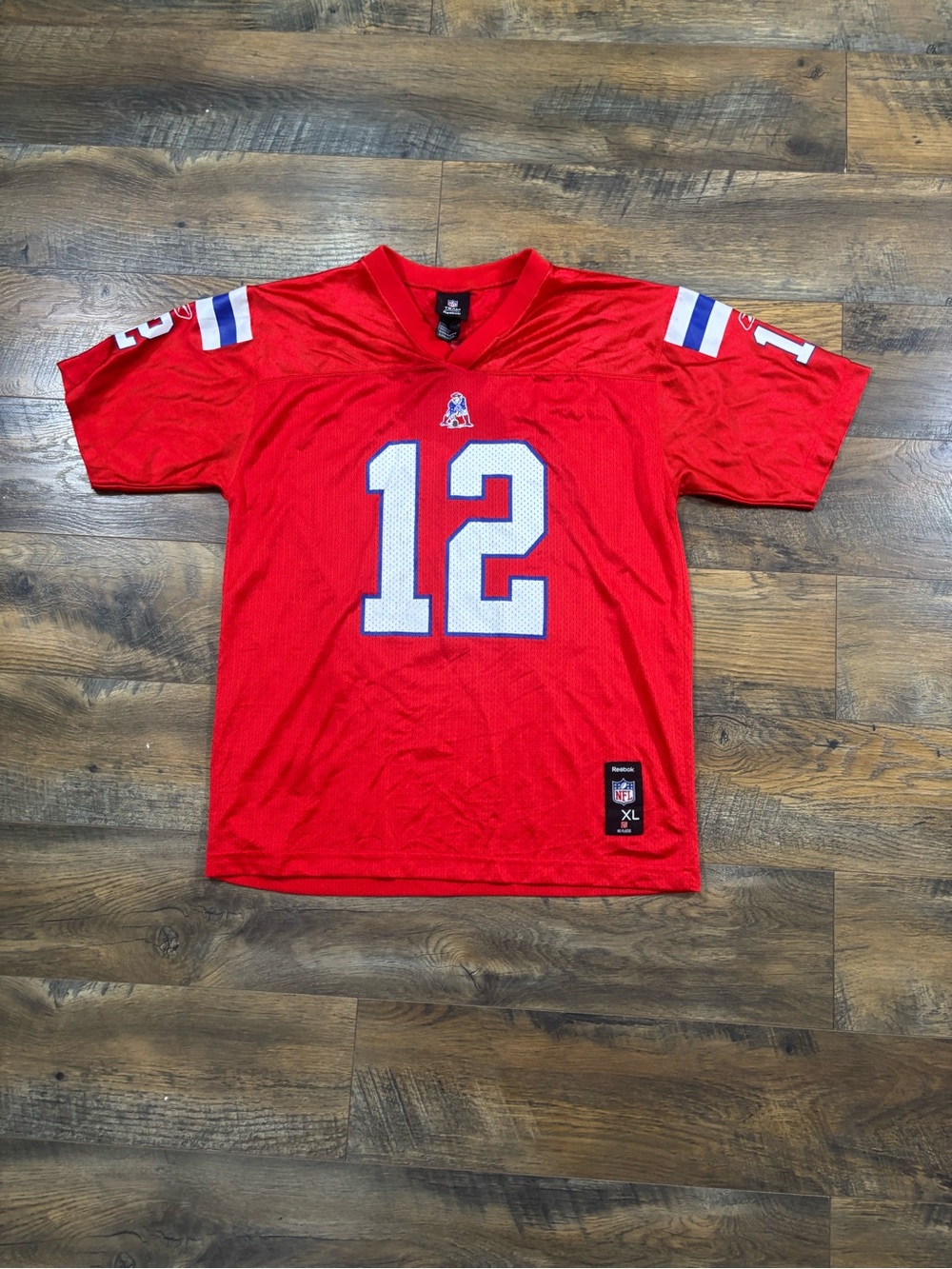 Reebok Red Men's Tom Brady #12 Jersey